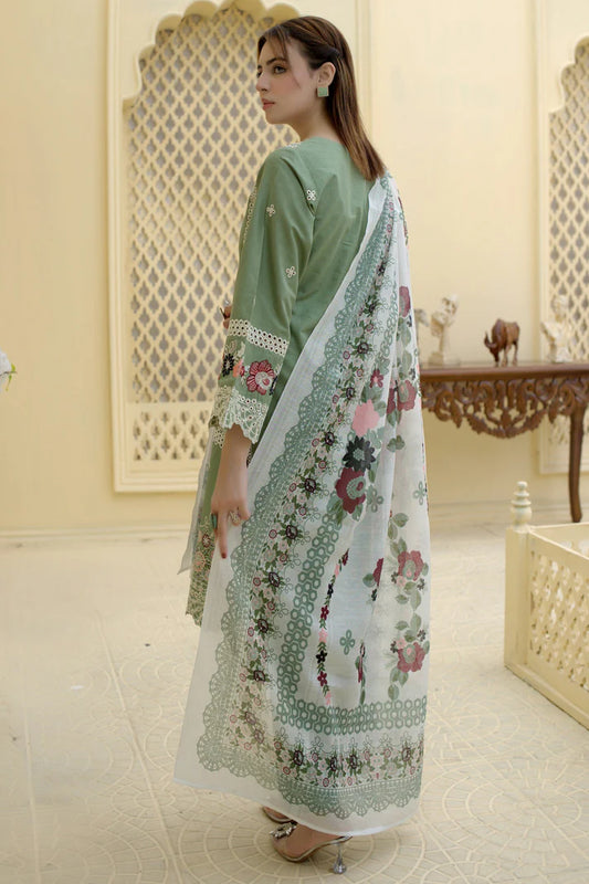 3 Piece Cambric Suit-Embroidered