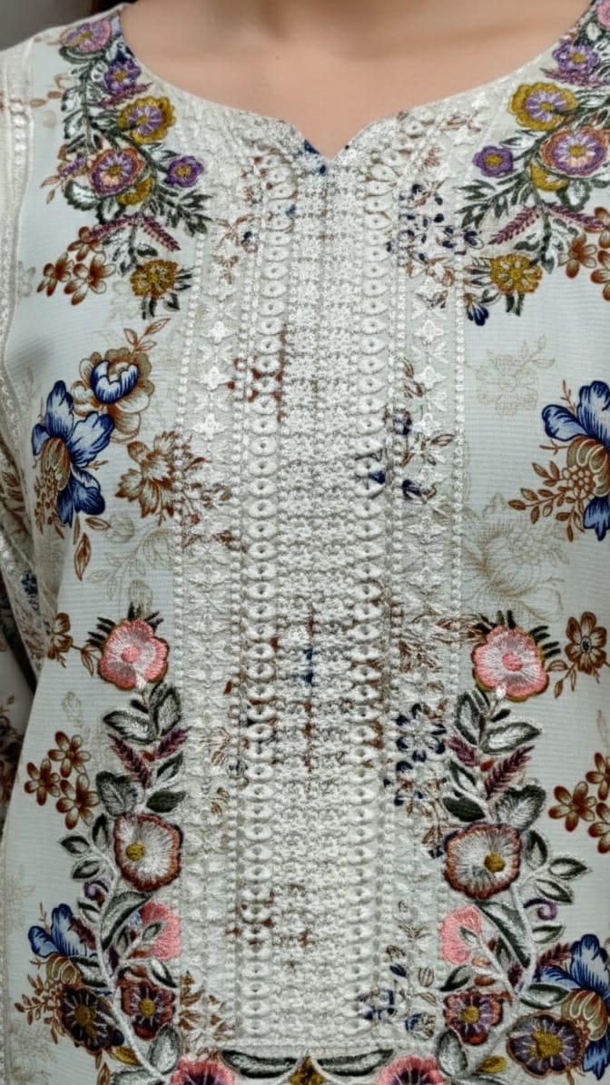 Light Floral -3Pc suit
