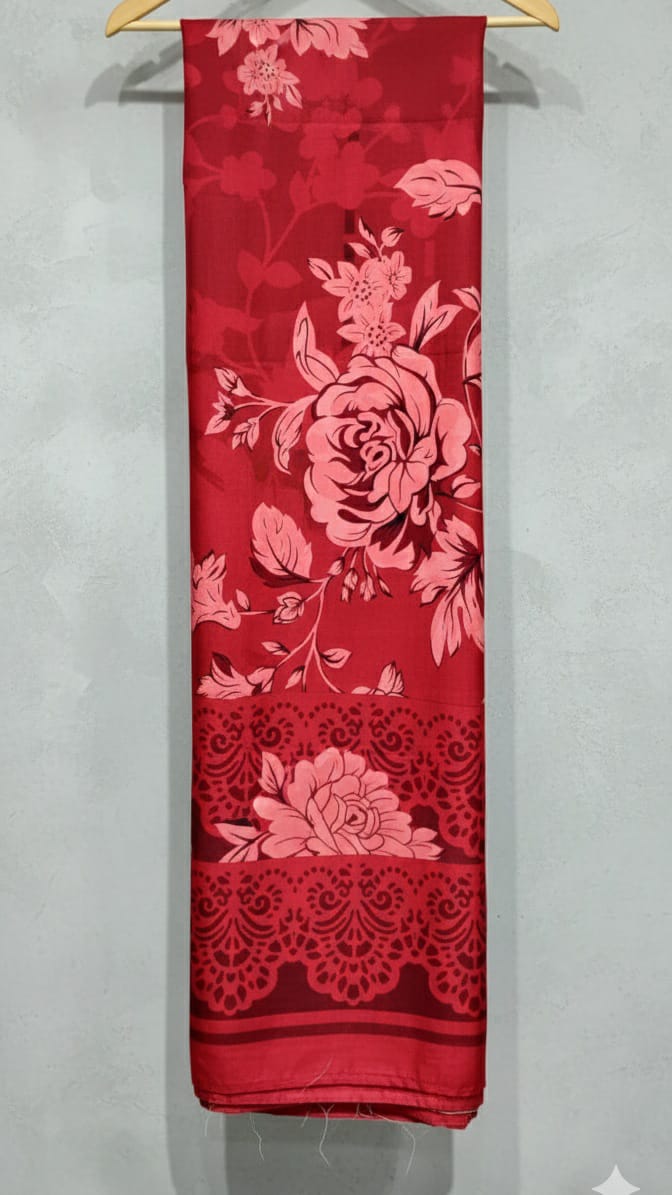 Scarlet Floral grace Embroidered Suit - 3 piece