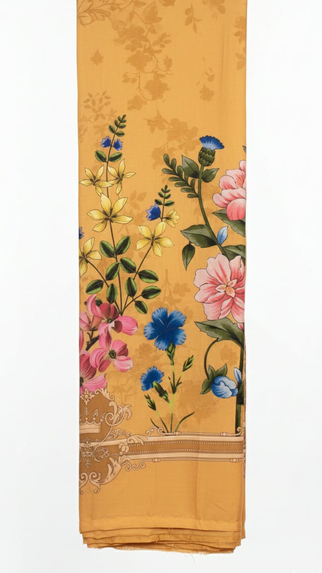 Vintage Mustard floral suit - 3 piece