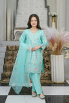 Turquoise Blossom 3 Piece Suit