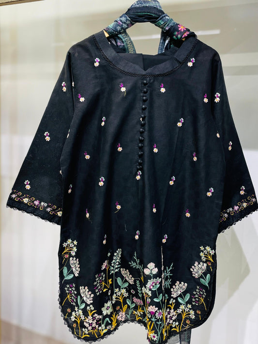 Ladies 3 pcs Multi EMB Lawn suit