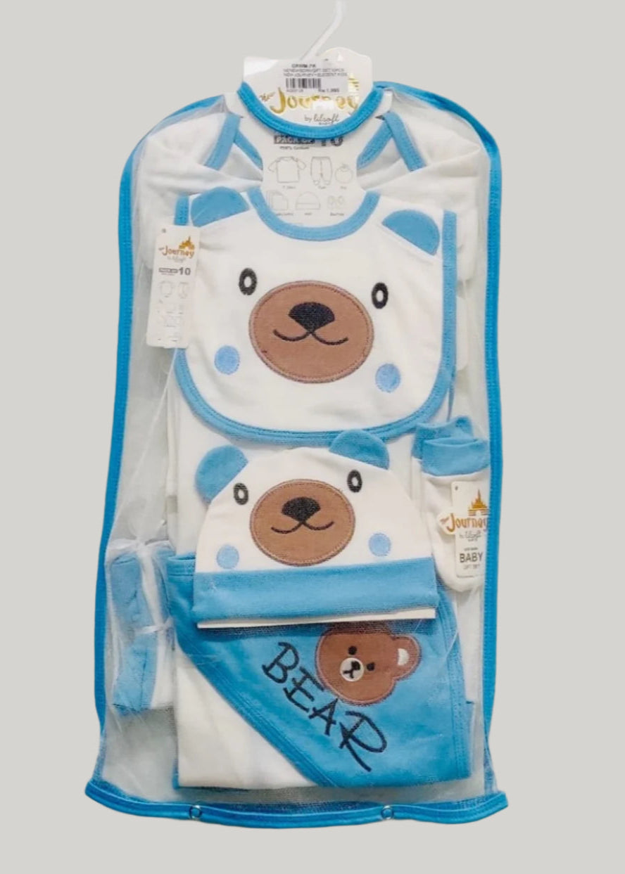 New born gift set 10 pcs BLUE