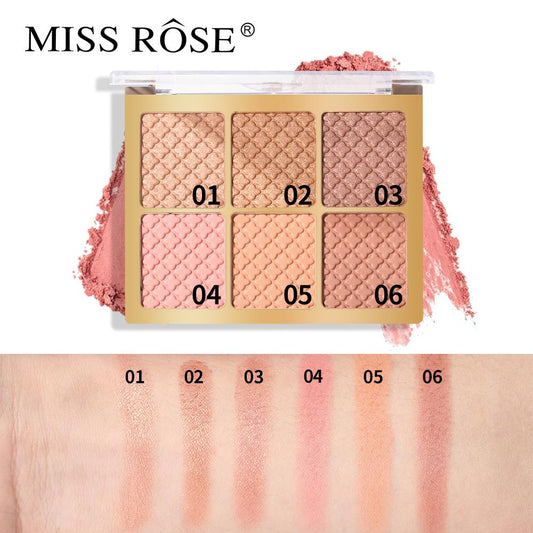Missrose 6 Color Square Face Palette (all in one) Color