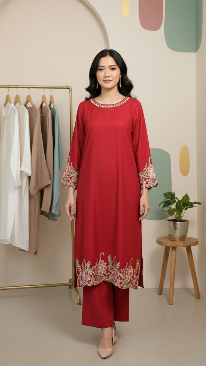 Scarlet Red 2 Piece Suit