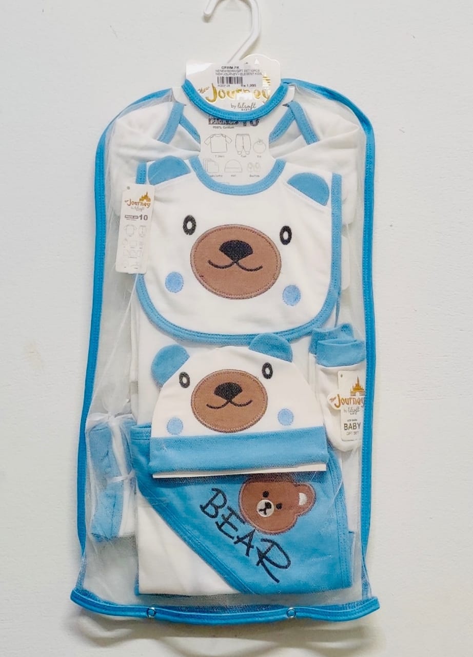 New born gift set 10 pcs BLUE