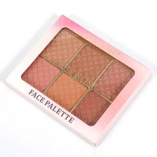 Missrose 6 Color Square Face Palette (all in one) Color